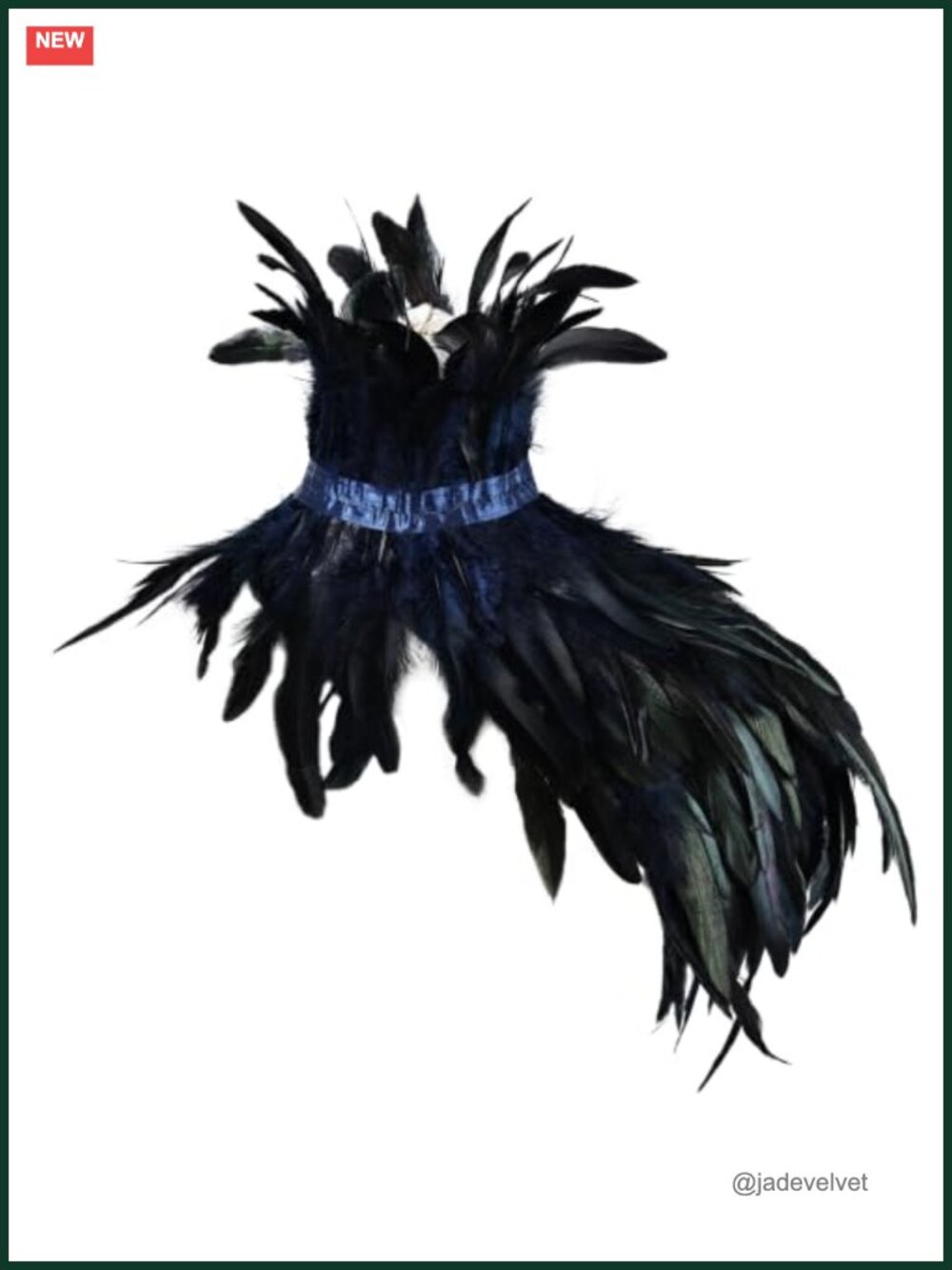 Natural Feather Shrug Shawl Wrap Cape Victorian Collar Costume Accessory